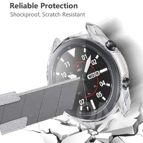 CaseUp Samsung Galaxy Watch 3 41mm Kılıf Protective Silicone Şeffaf 4